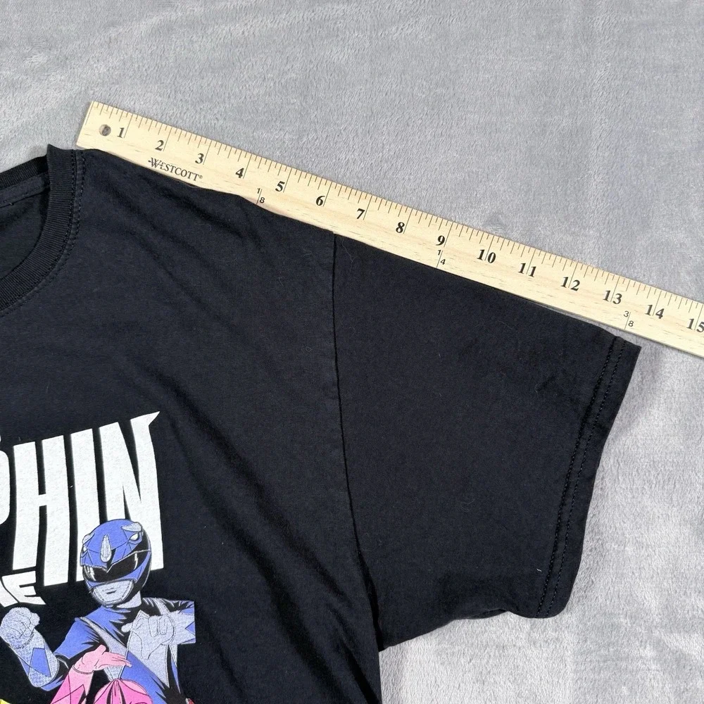 Power Rangers Its Morphin Time Graphic T Shirt Mens Large Black Tee RN 86947
